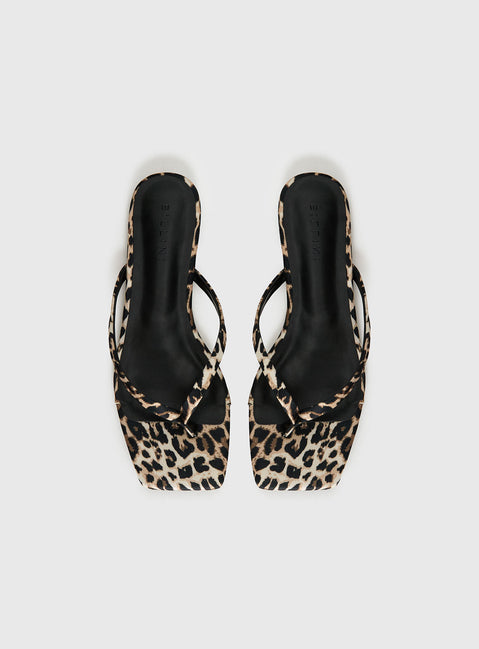 Billini Tove Sandals Leopard Satin