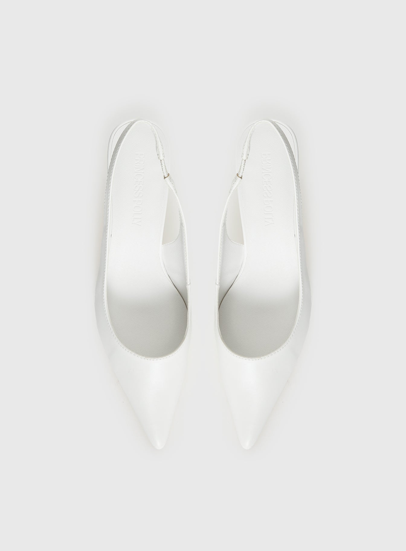 Denalia Pointed Toe Heels White Matte