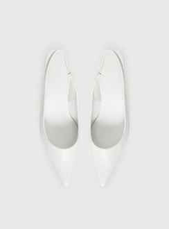 Denalia spitze Pumps Weiß Matt