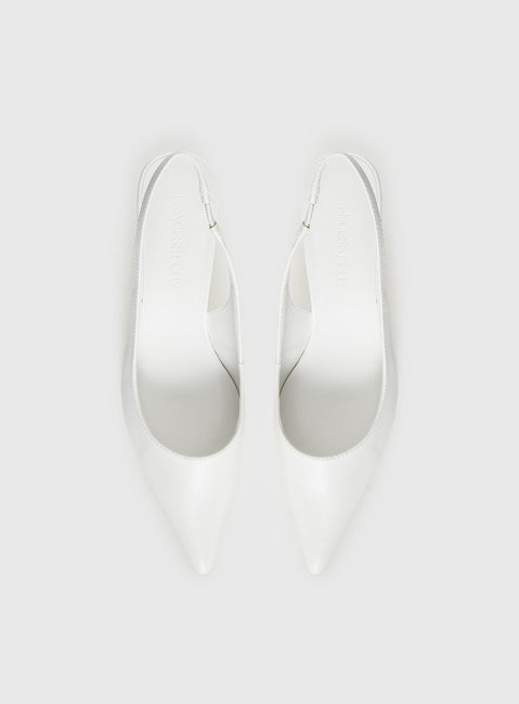 Denalia spitze Pumps Weiß Matt