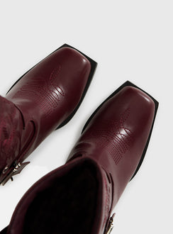 Cypress Western Boots Burgundy