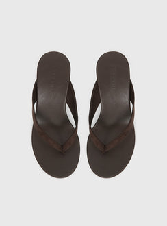 Billini Ravyn Heels Dark Cacao Suede