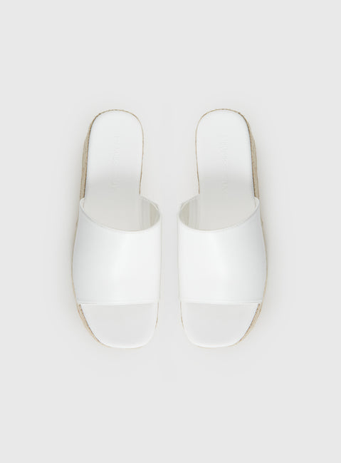 Arton Espadrille Platform Sandals White