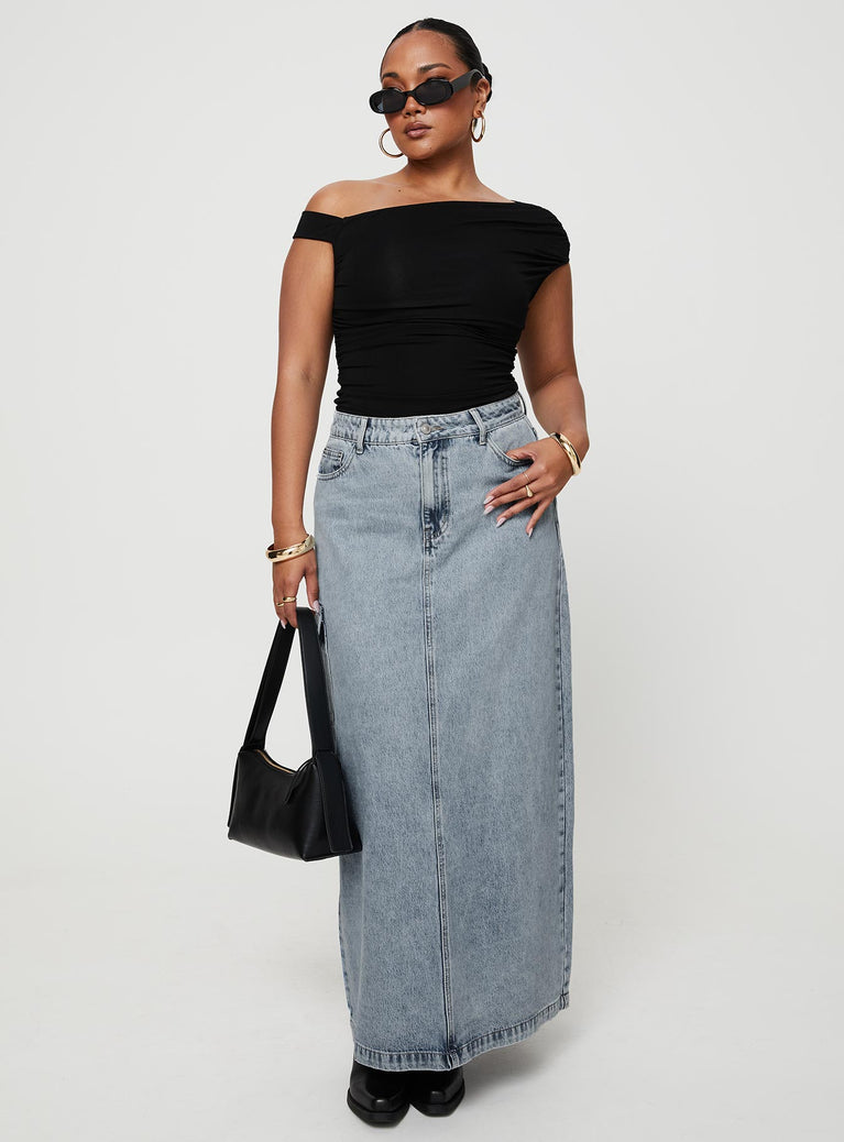 McGuane Denim Midi Skirt Petite