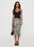   front view of model wearing Princess Polly Aubriegh Paisley Midi Skirt Multi Midi Skirts 