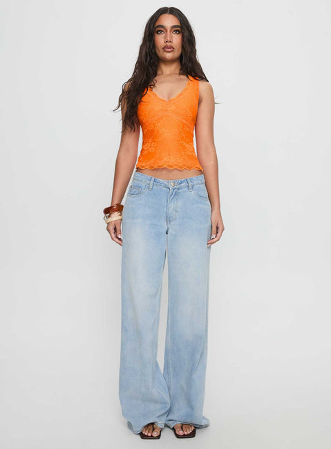 Far Away Top Orange
