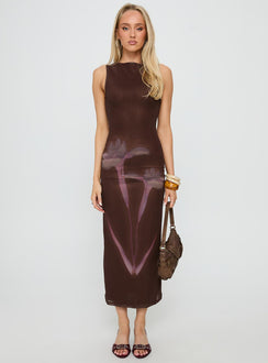 Fayola Maxi Dress Floral Brown