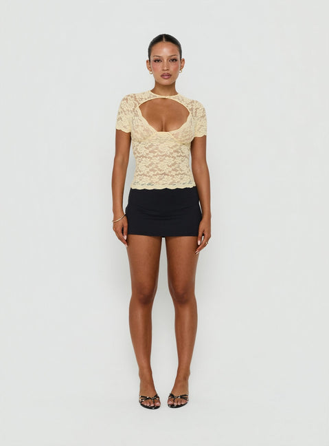 Giallo Lace Top Butter