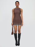 Ren Mini Dress Brown/ Blue