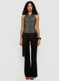 Giggle Top Charcoal Shimmer