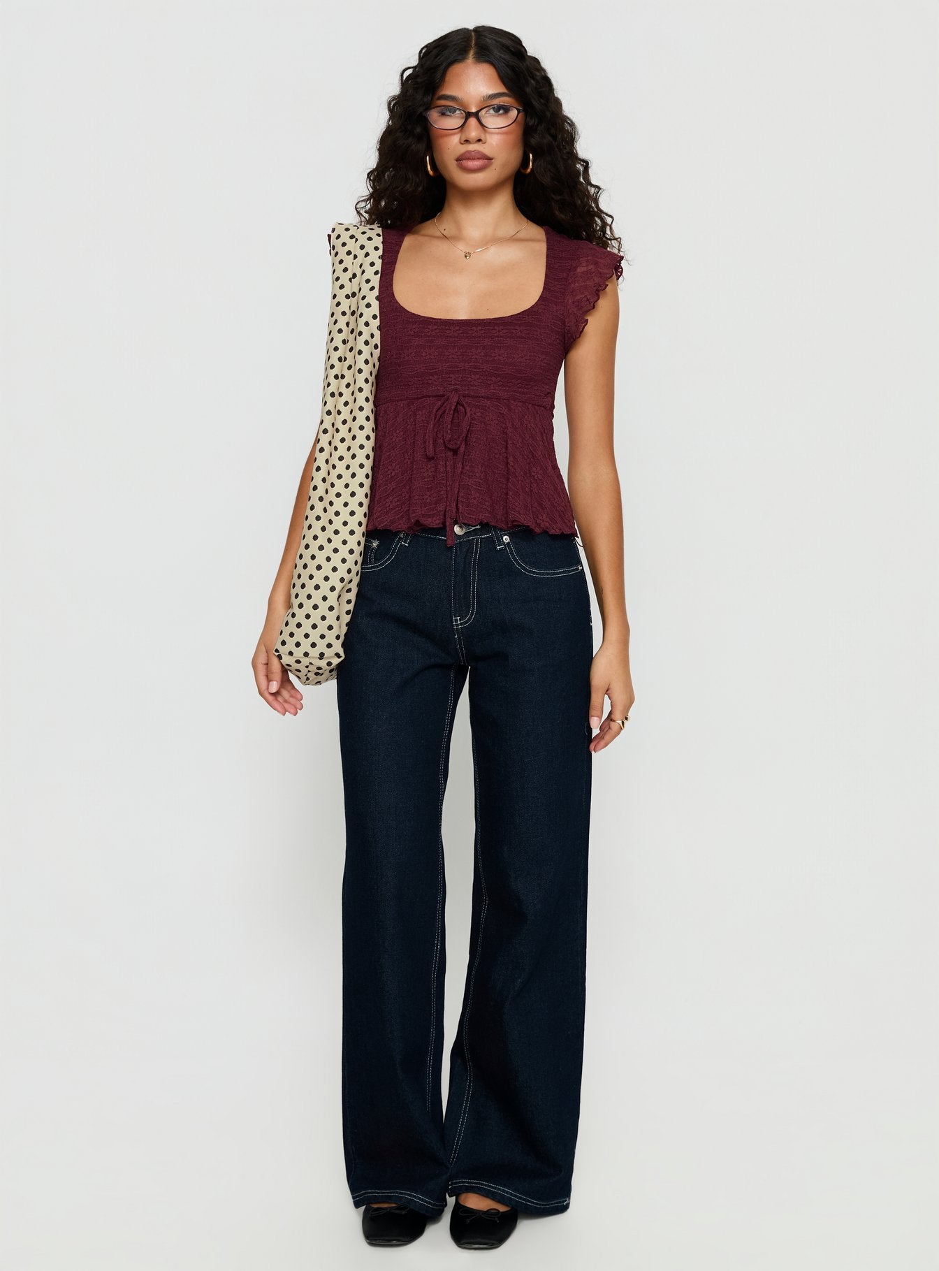 Auroraah Frill Top Cherry