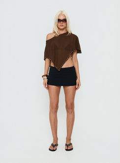 Safe Space Sheer Poncho Brown