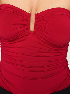 product Princess Polly Spectacle Bodysuit Red Sleeveless 