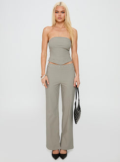 front view of model wearing Princess Polly Passionette Pants Olive 