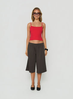 Daily Define Thin Strap Classic Tank Top Red