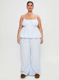 Cassini Set Blue Stripe Curve