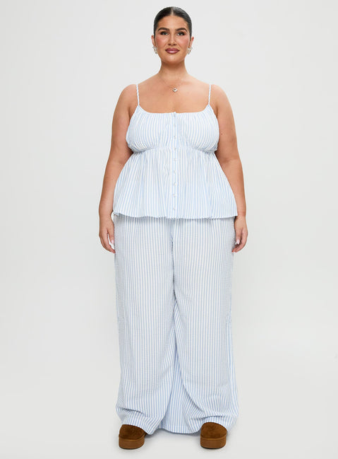 Cassini Set Blue Stripe Curve
