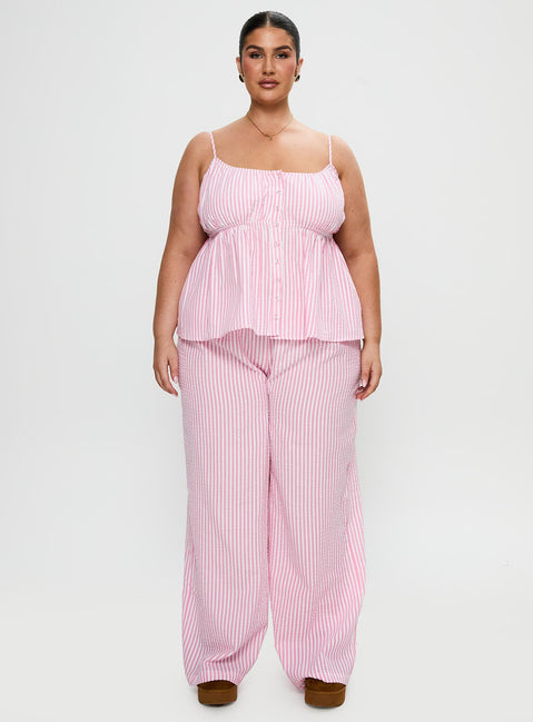 Cassini Set Pink Stripe Curve