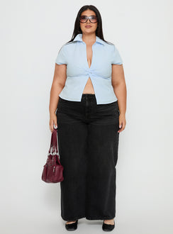 Lover Blues Twist Top Blue Curve