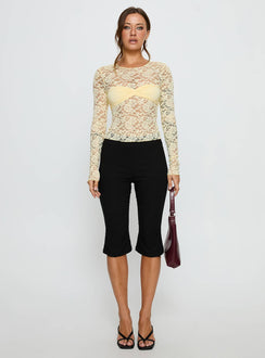 Midnight Long Sleeve Top Vanilla Custard