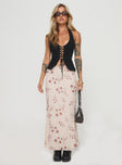 Maxi skirt Floral print, invisible zip fastening Non-stretch material, fully lined  Princess Polly Lower Impact 