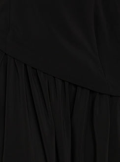 Odela Strapless Drop Waist Maxi Dress Black