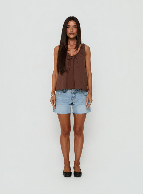 Antiquity Babydoll Top Chocolate