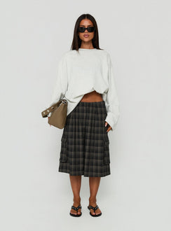 Brenn Baggy Longline Shorts Kariert Multi