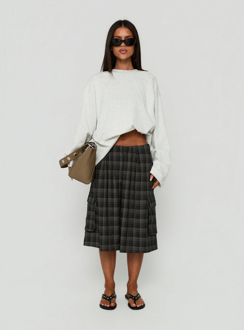Brenn Baggy Longline Shorts Kariert Multi
