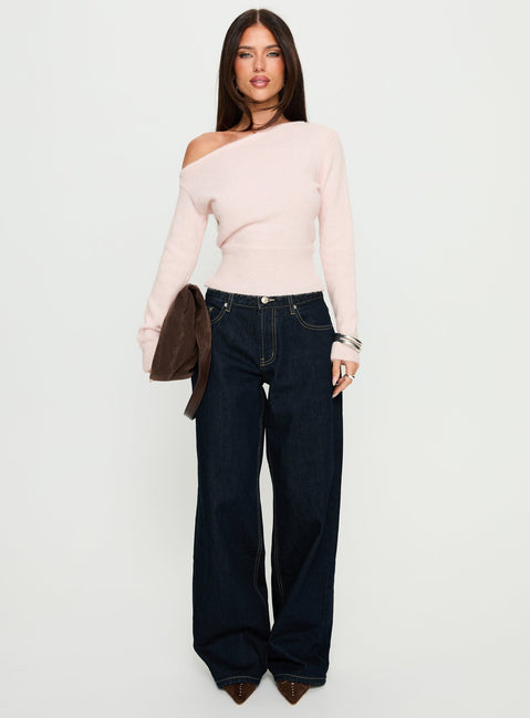Serenitia Mid Rise Relaxed Jeans Dark Raw Wash