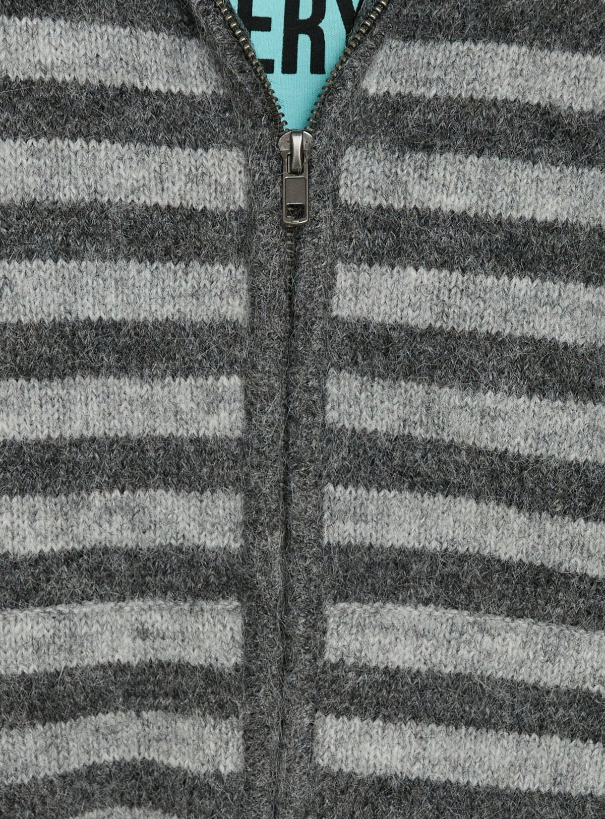 Aubry Oversized True Knit Hoodie Grey Stripe