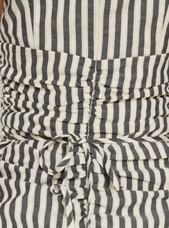 Gracea Gathered Waist Romper Stripe