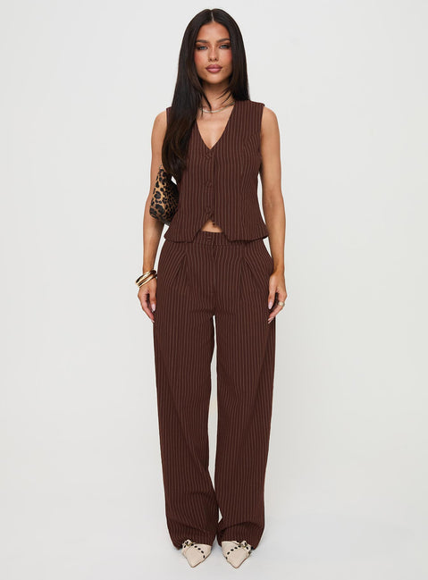 That Sweet Set Brown Pinstripe
