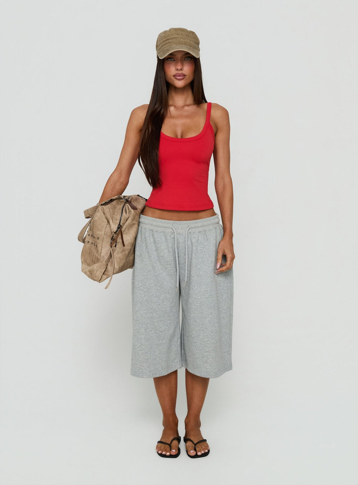 Kasper Cinched Vest Top Fiery Red