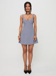 Mcbeath Mini Dress Navy Check