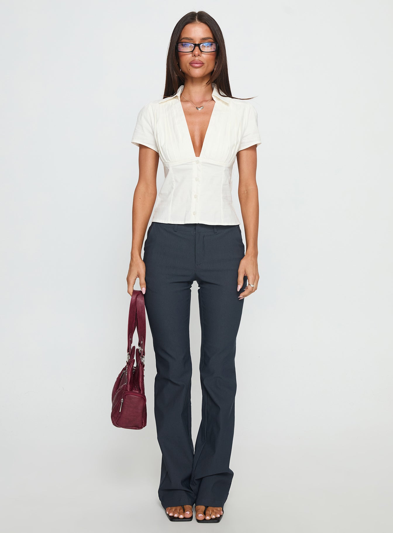 Ovelia Short Sleeve Shirt White