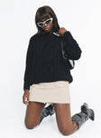 product Anaya Oversized Sweater Black Princess Polly  