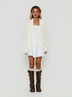 Abner Cable Cardigan Cream