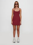 Ambition Activewear Mini Dress Cherry