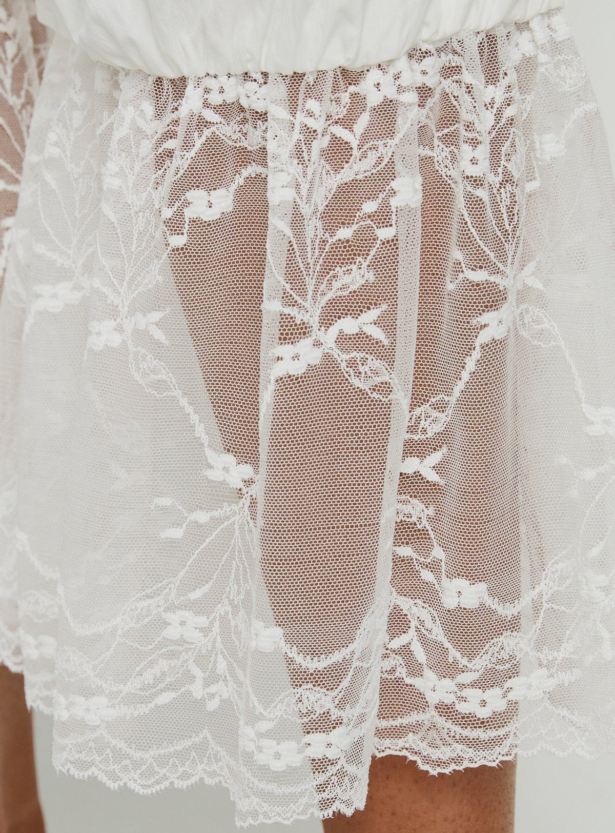 Daiana Lace Culotte Trousers Cream
