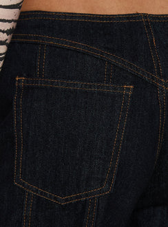 Daydream Tie Up Jeans Dark Denim