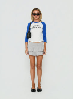 Sabrena Tiered Mini Skirt Grey Marle