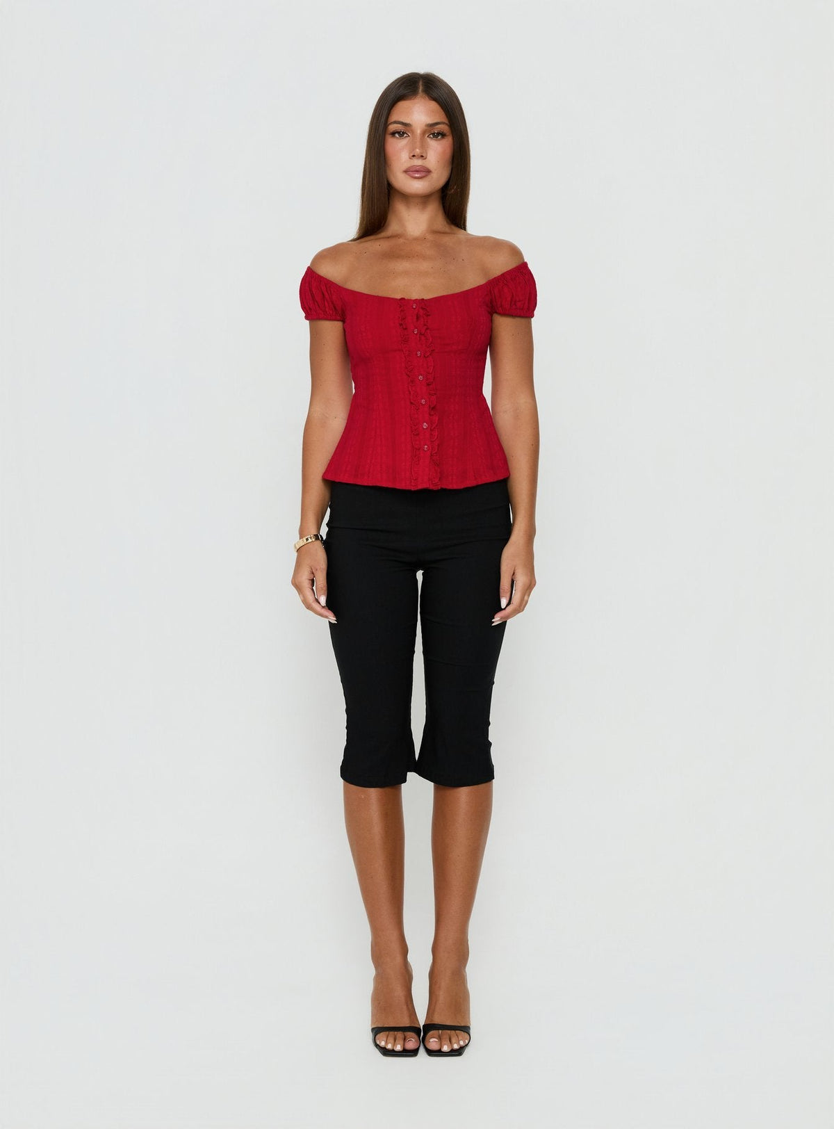 Gysella Off Shoulder Web-Top Rot