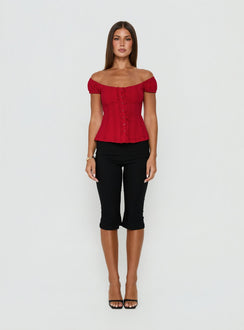 Gysella Off Shoulder Web-Top Rot