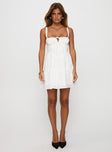 Anabelita Broderie Mini Dress White