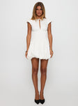 Ladybug Mini Dress White