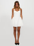 Sweet Words Halter Mini Dress White