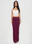Sheer maxi skirt Low rise, bias cut Non-stretch material, unlined 