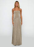 Inka Strapless Maxi Dress Taupe