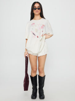 Hawaii Locale Oversized Graphic Tee Marshmellow
